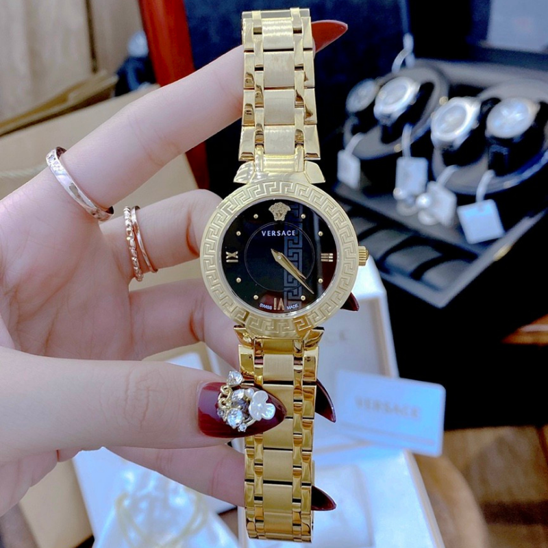 Versacos S1 01 fashion women's metal strap watch-size 34mm-fullbox luxury watch women's watches waterproof-shop Kiwi