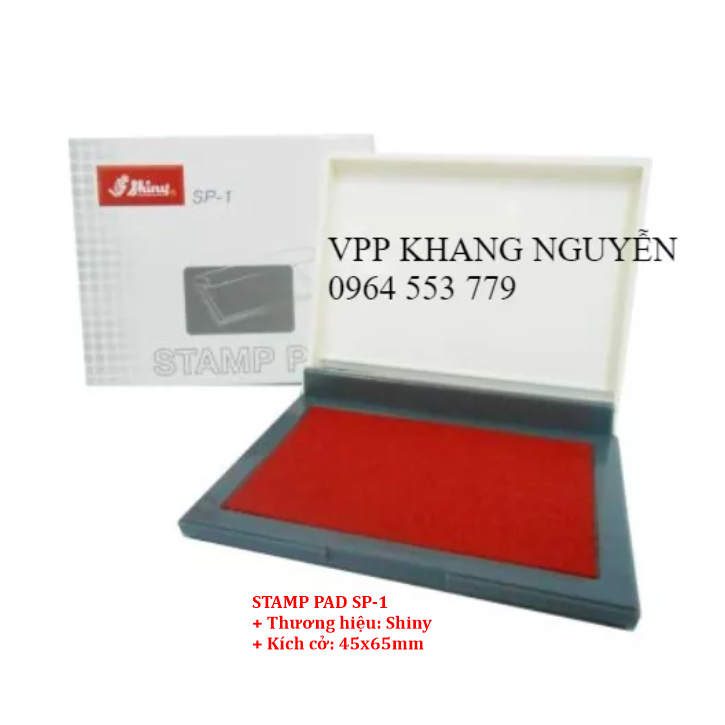 KHAY MỰC ĐÓNG DẤU STAMP PAD SHINY SP-1 (45X65MM)