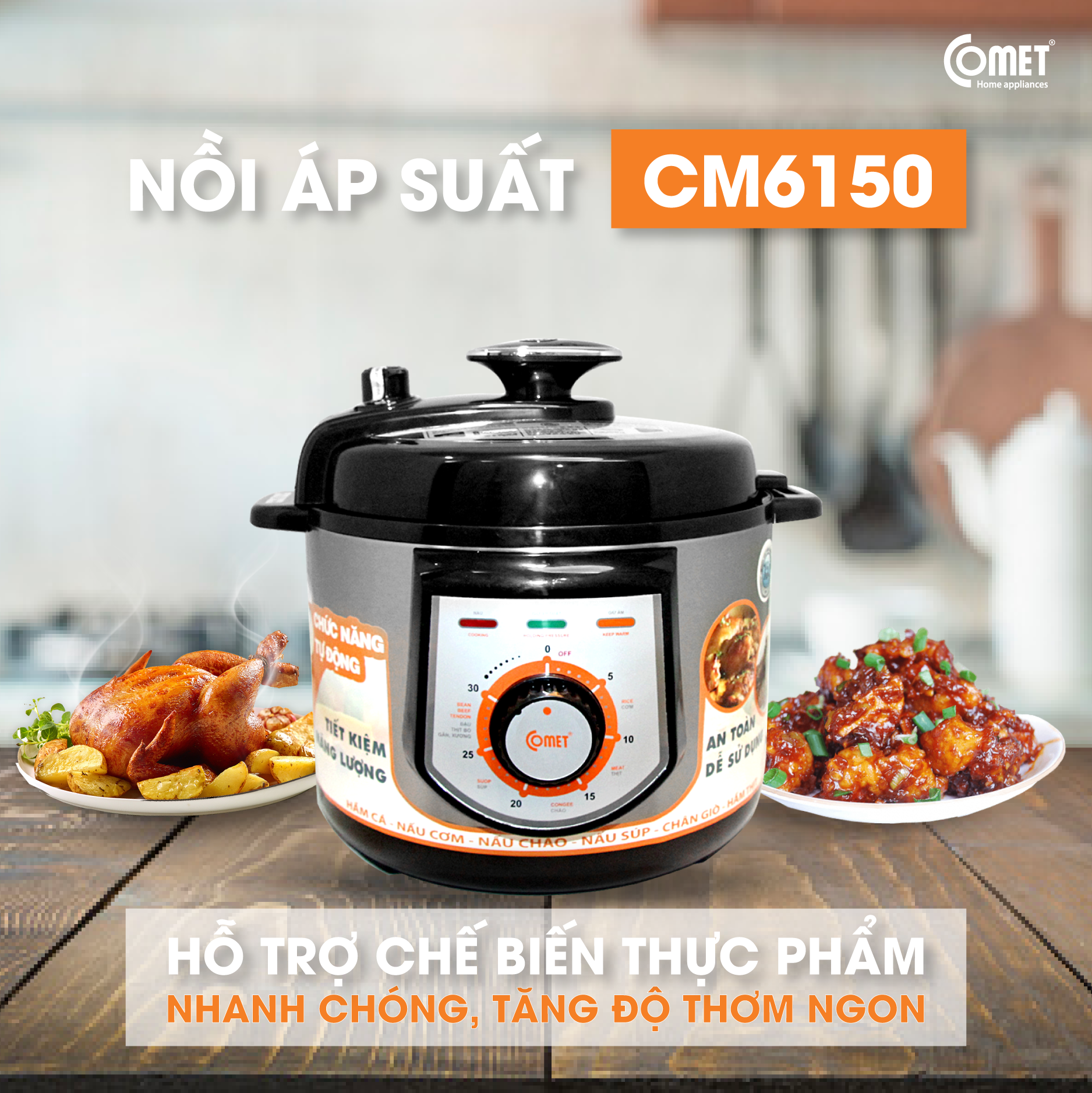 Nồi áp suất điện Comet - CM6150