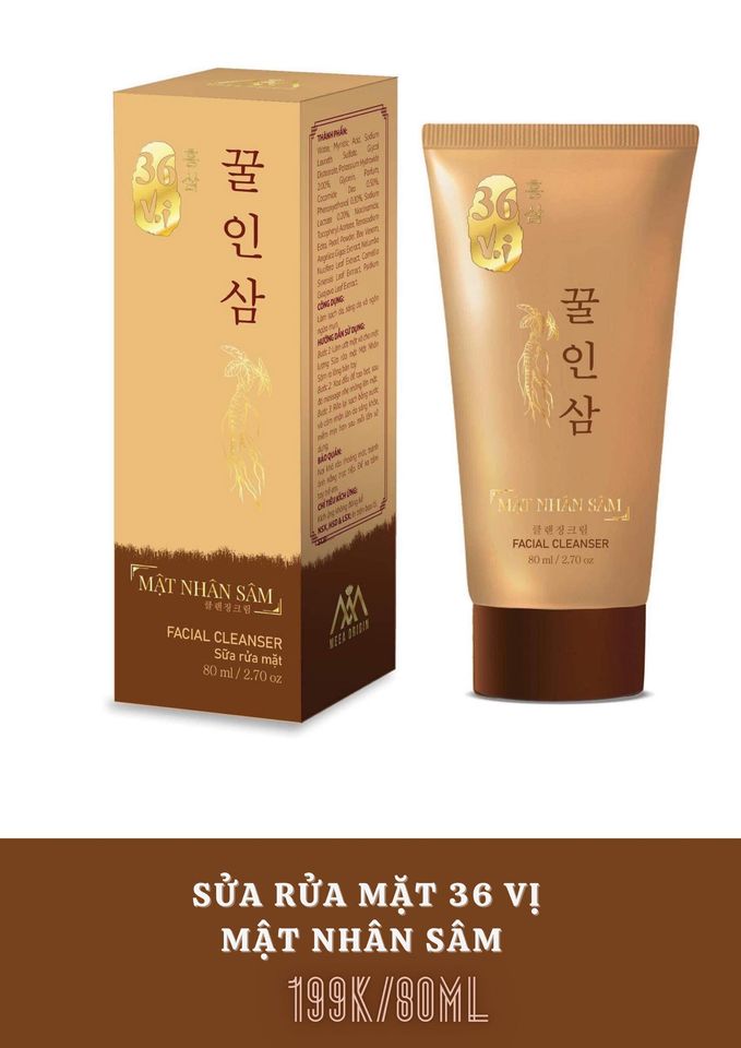 Sửa Rửa Mặt 36 Vị Nhâm Sâm Ngừa Mun, Dưỡng da