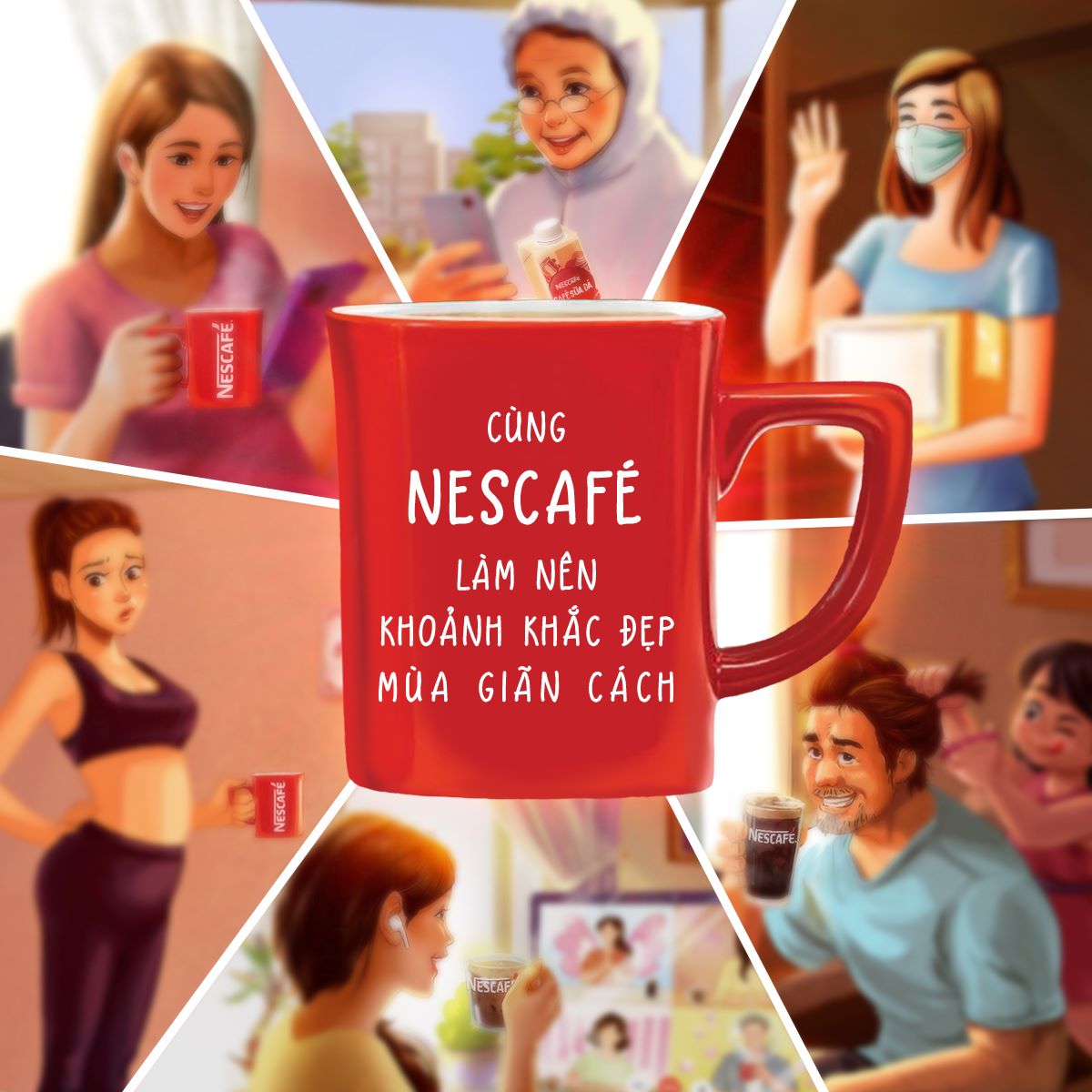 Cà phê sữa Nescafe 3in1 hộp 340g