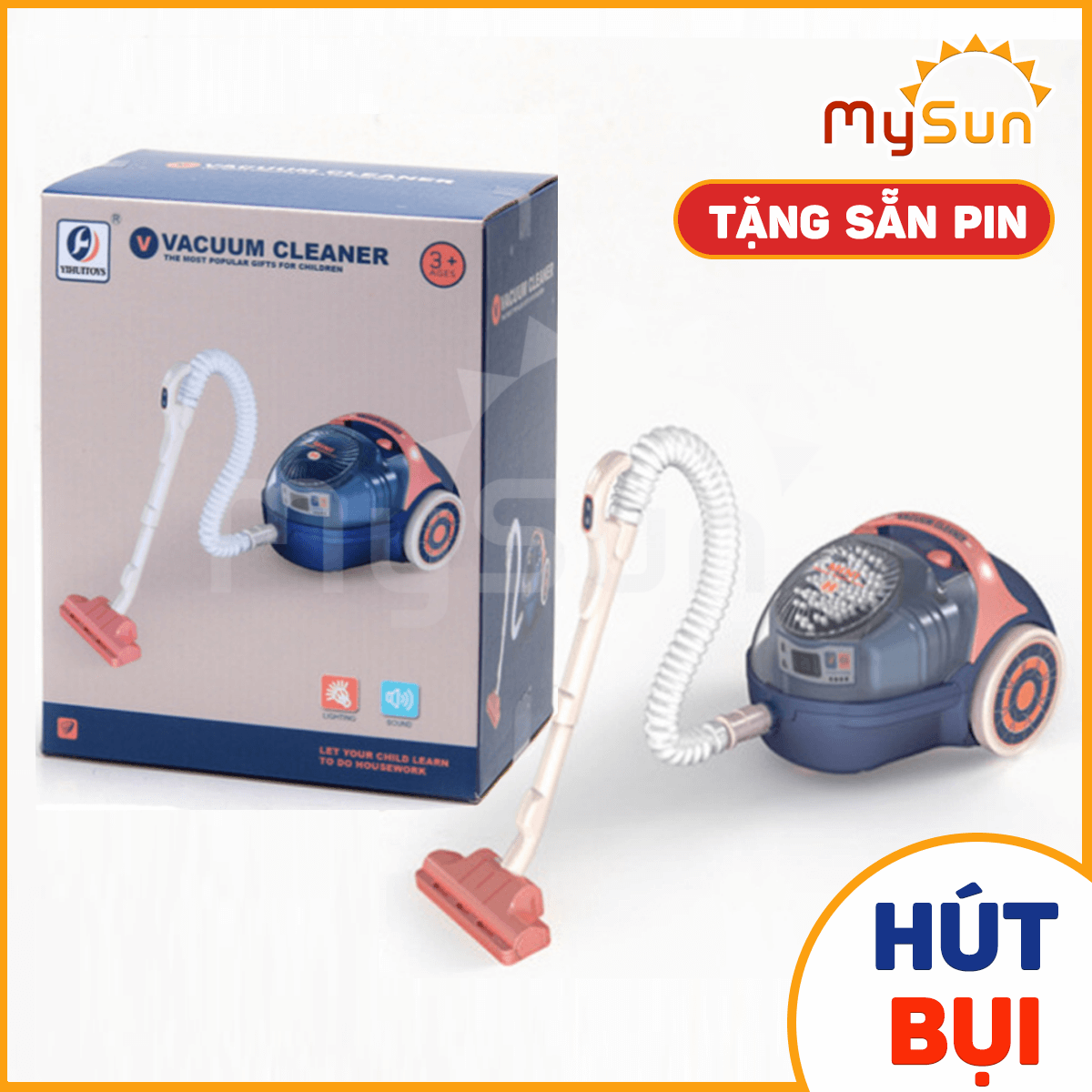 Bộ đồ chơi nhà bếp nấu ăn cỡ lớn cho bé gái: máy giặt pha coffee hút bụi xay sinh tố tặng PIN AA