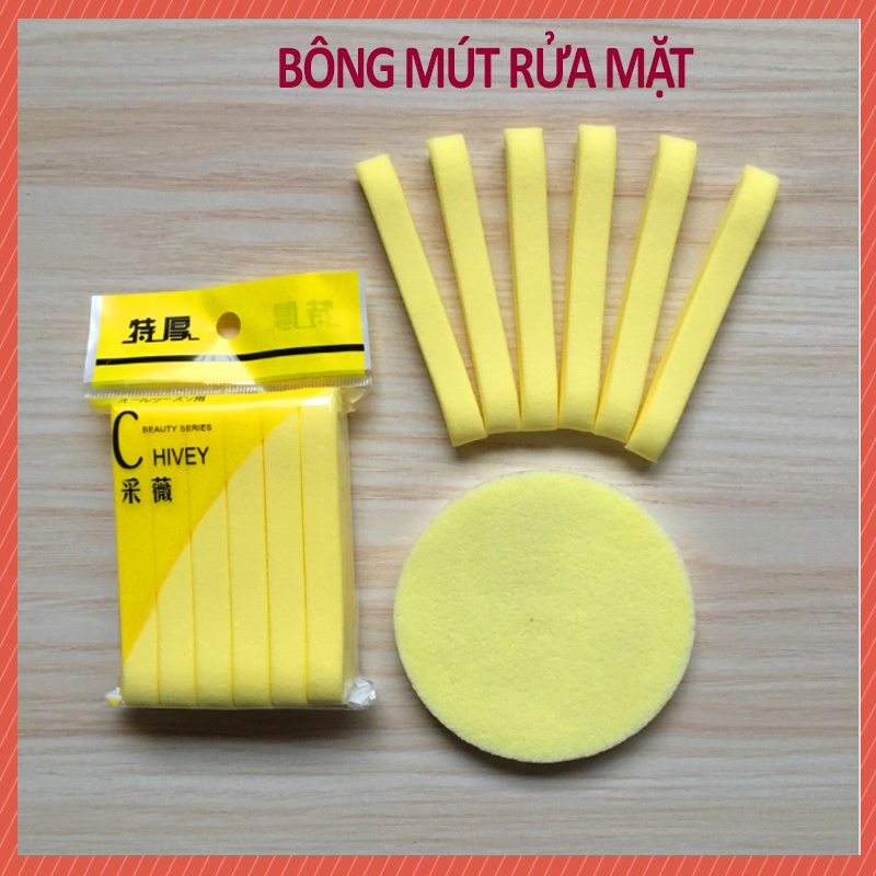 Bông nở rửa mặt Chivey_Bông tẩy trang