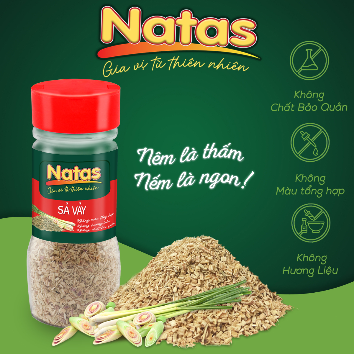 SẢ VẢY NATAS gia vị tiện dụng (hũ 40g)