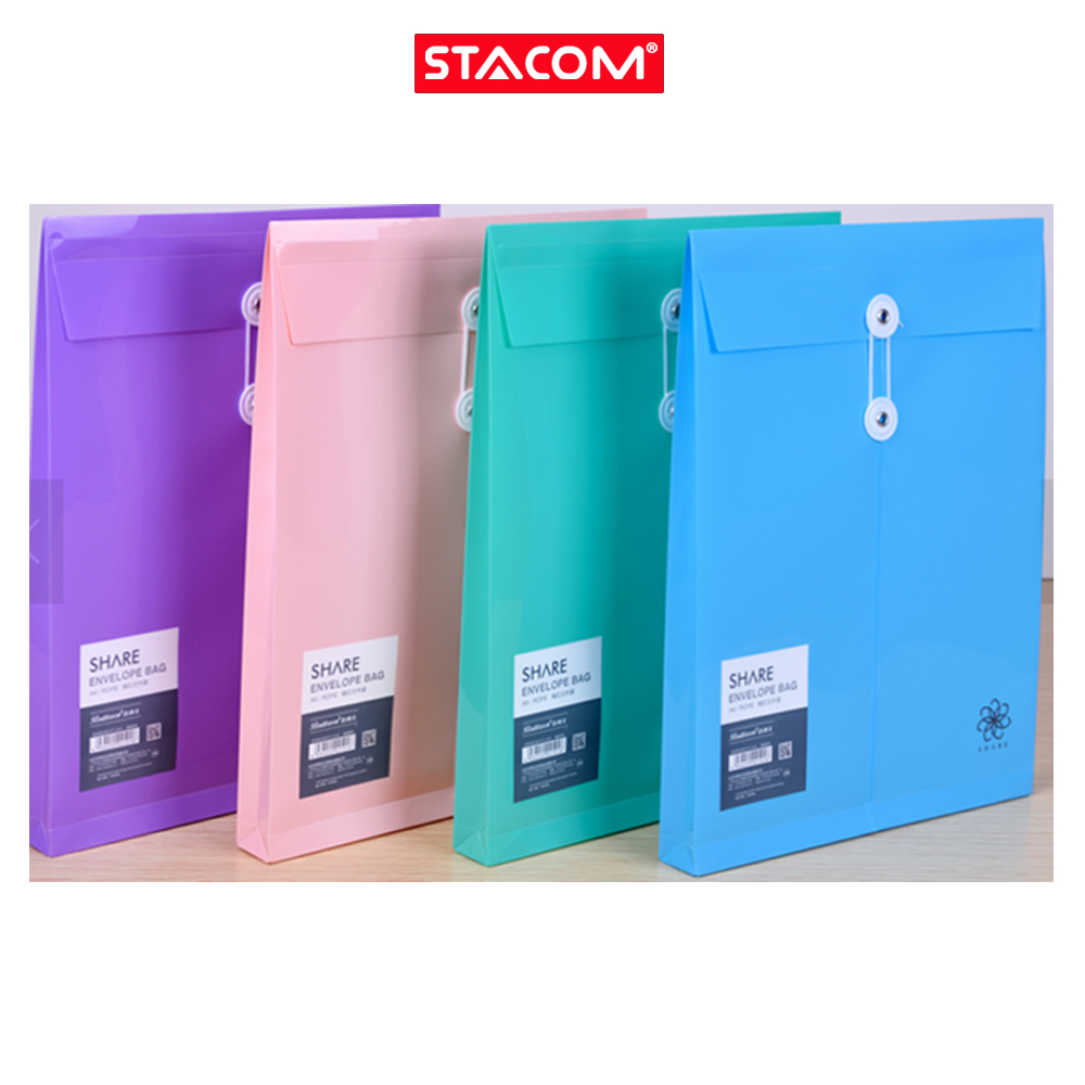 Túi đựng hồ sơ 1 ngăn mở rộng khổ a4 stacom – d215 - dáng đứng