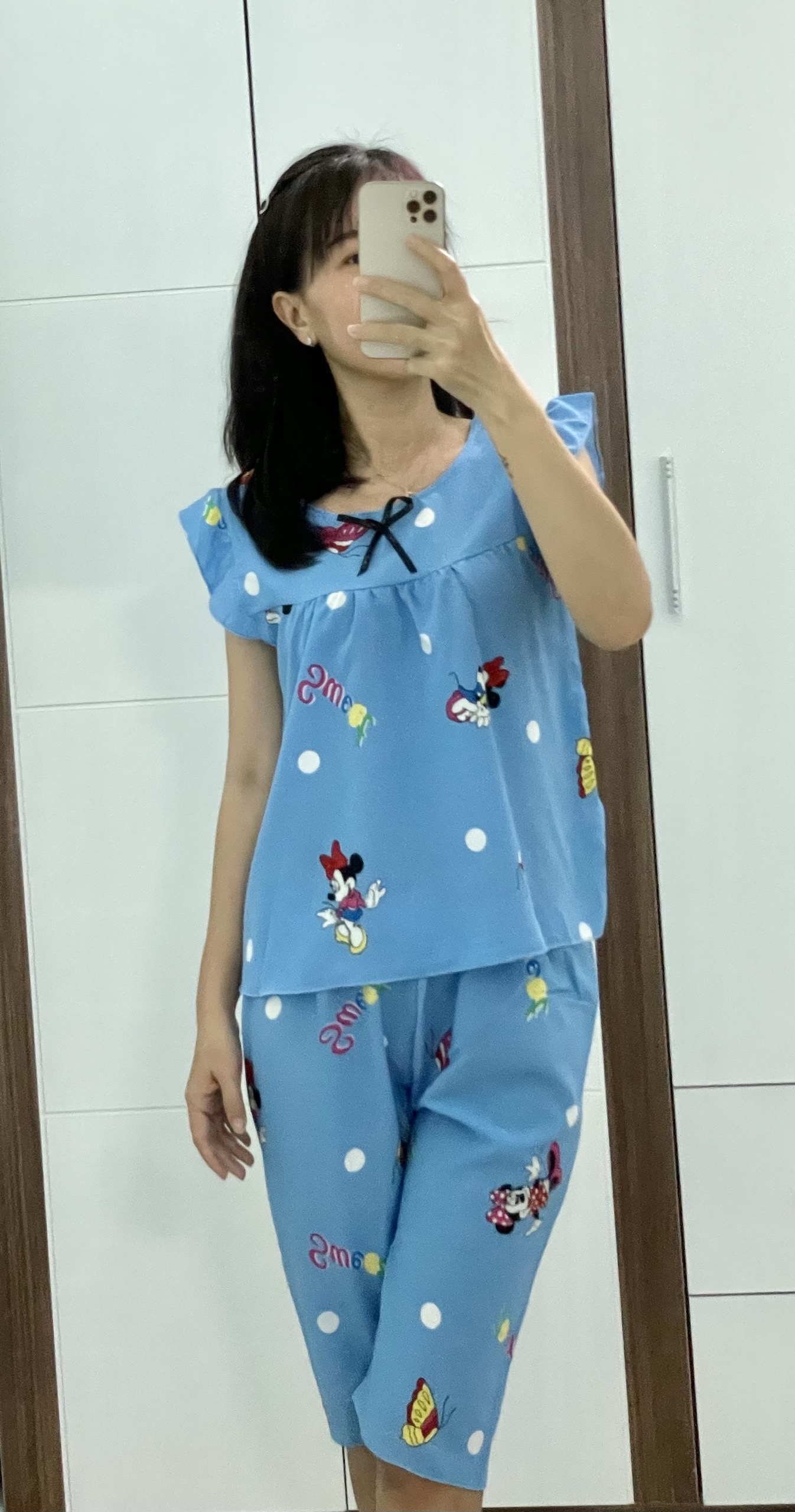 Đồ bộ mặc nhà cánh tiên lửng , size dưới 52kg