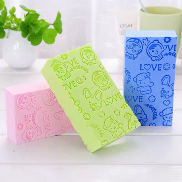 Bông Tắm, Miếng Kỳ Ghét, Miếng Tẩy Tế Bào Chết, Tạo Bọt Siêu Sạch Hàn Quốc Pororo