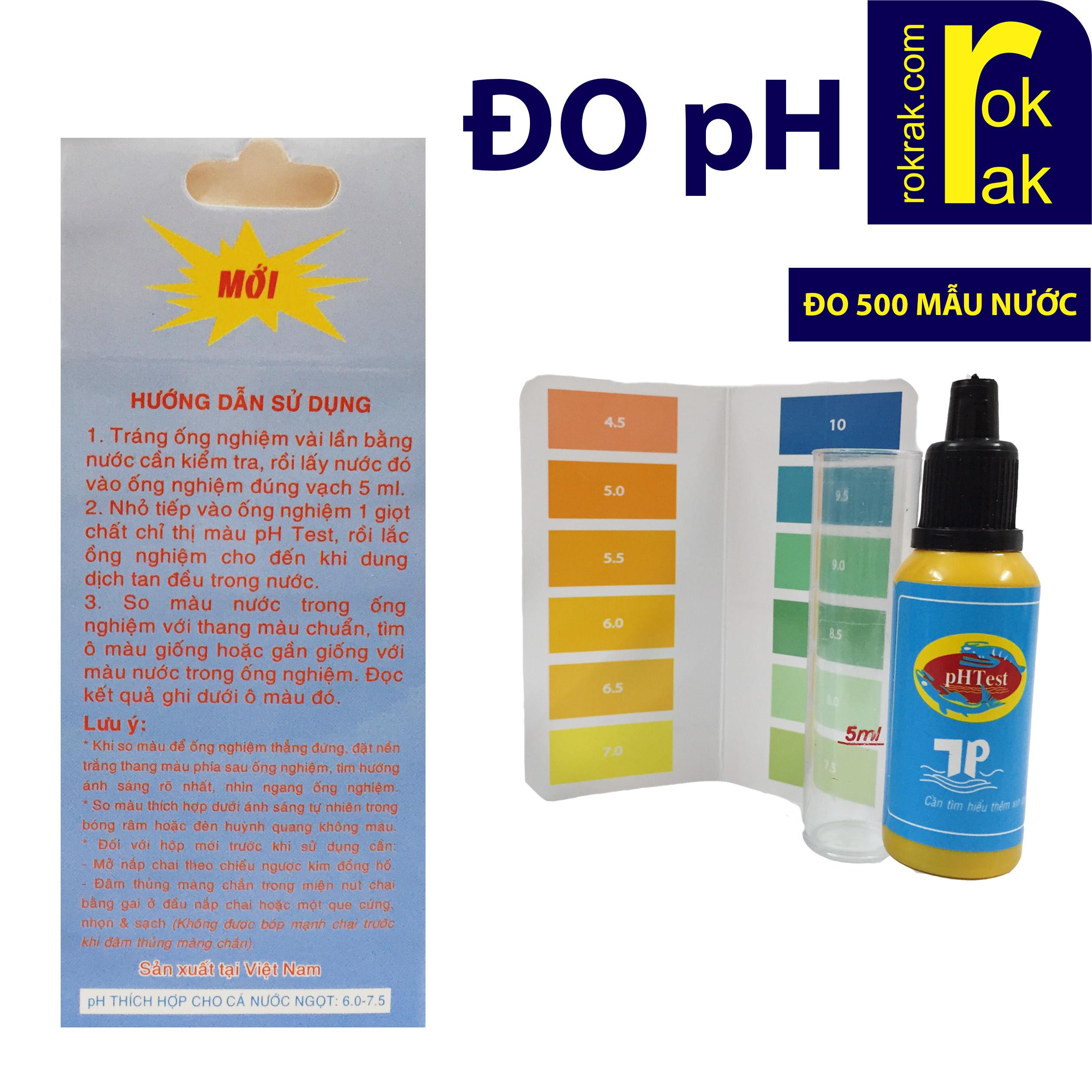 KIỂM TRA pH dung dịch đo pH test kit TP cho hồ cá cảnh