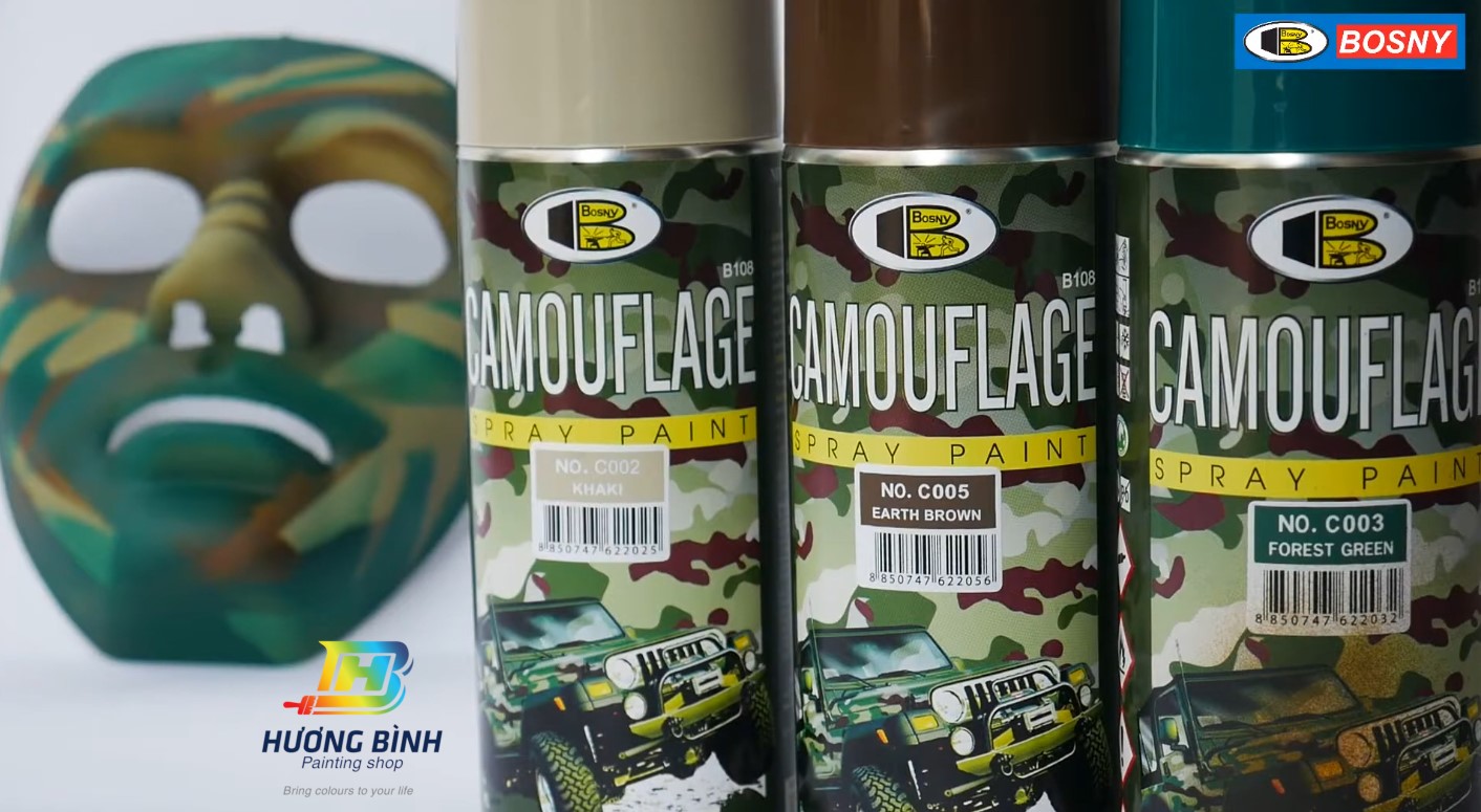 Sơn xịt BOSNY Camouflage (400ml)