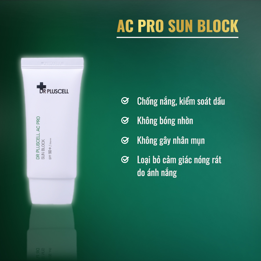 Kem Chống Nắng Cho Da Dầu Mụn DrPluscell AC Pro Sun Block