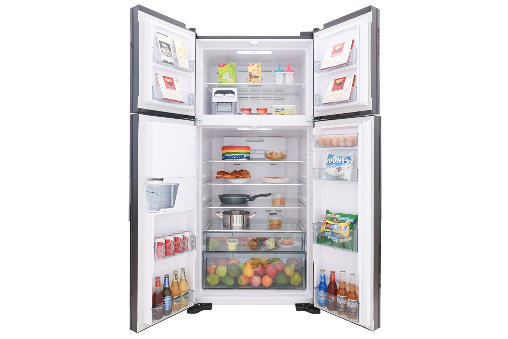 [TRẢ GÓP 0%] Tủ lạnh Hitachi 4 cánh màu đen R-FW690PGV7(GBK) (Giá áp dụng giao tại HN, HCM& các tỉnh liên hệ shop)