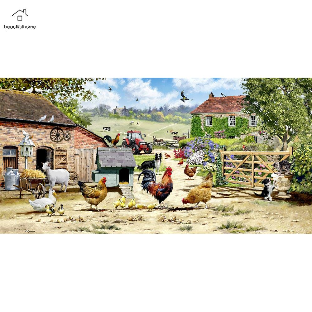 5D Diamond Painting Cabin Scenery Pattern Full Drill Painting Round Diamond Rhinestone Pictures