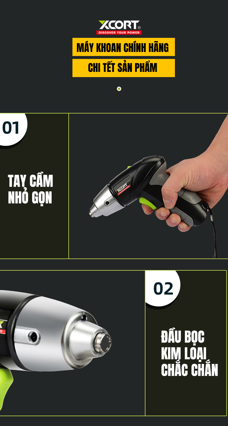 Máy bắn vít-Máy vặn vít  XCORT 4.8V-CHÍNH HÃNG
