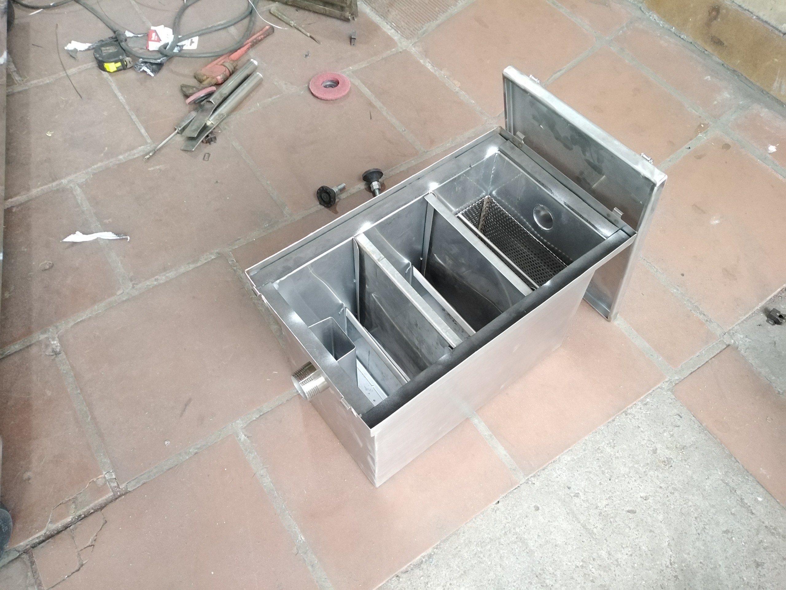 Bể tách mỡ mini inox 304