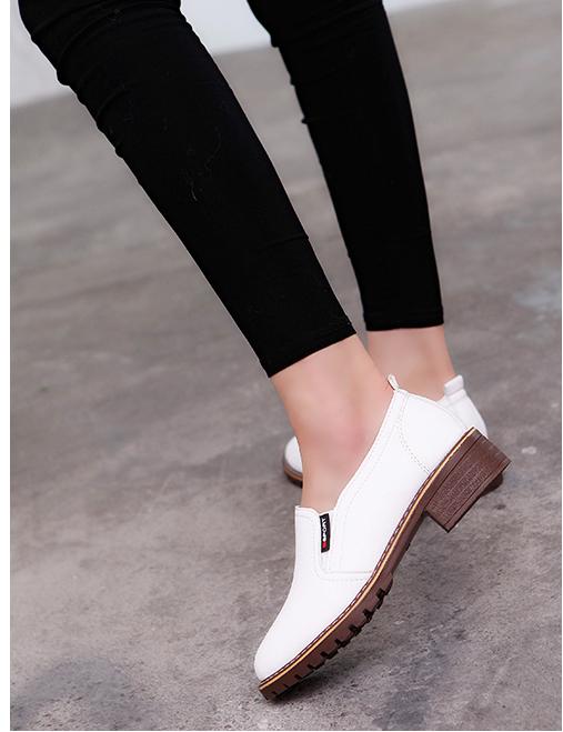Giày slip on da trơn đế nâu S207