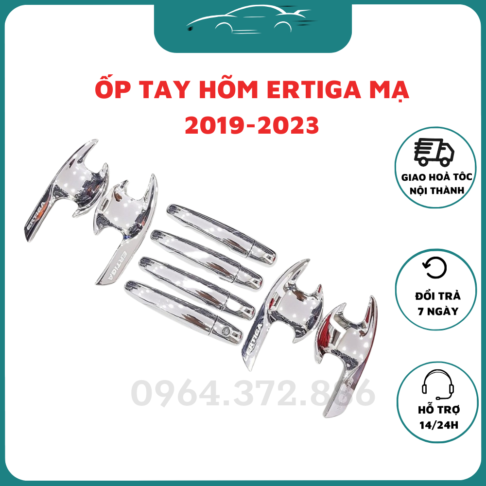 Ốp tay nắm, hõm cửa xe Suzuki Ertiga 2019 - 2023,2024 mạ crom cao cấp