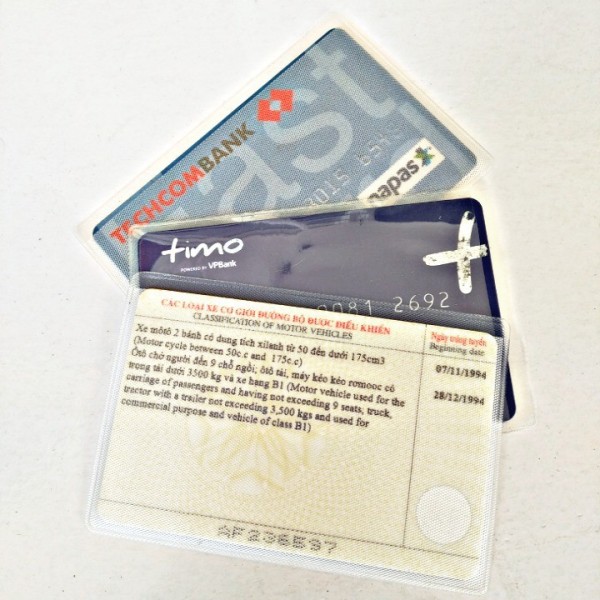 BỘ 8 vỏ bọc thẻ căn cước bằng lái thẻ tín dụng trong suốt, vỏ bọc bảo vệ, vỏ lưu trữ, bọc thẻ căn cước (VBT08), taphoatoanquoc
