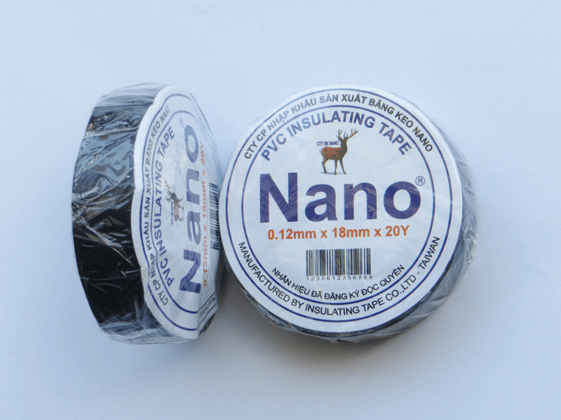 10 cuộn băng keo nano đen cách điện 2cm