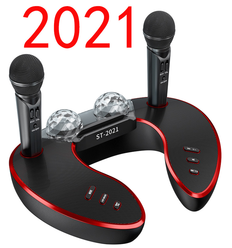 [HCM][ SIÊU PHẨM 2022] Loa Mini Không Dây Di Dộng, Loa Karaoke Gia Đình, Loa Bluetooth Karaoke ST2021 Cực Hay, Tặng Kèm 2 Micro Không Dây Cao Cấp, Hát Karaoke Tại Nhà, Đi Phượt, Dã Ngoại - Âm Thanh Mượt Mà, Cực Êm, Công Suất Lớn.