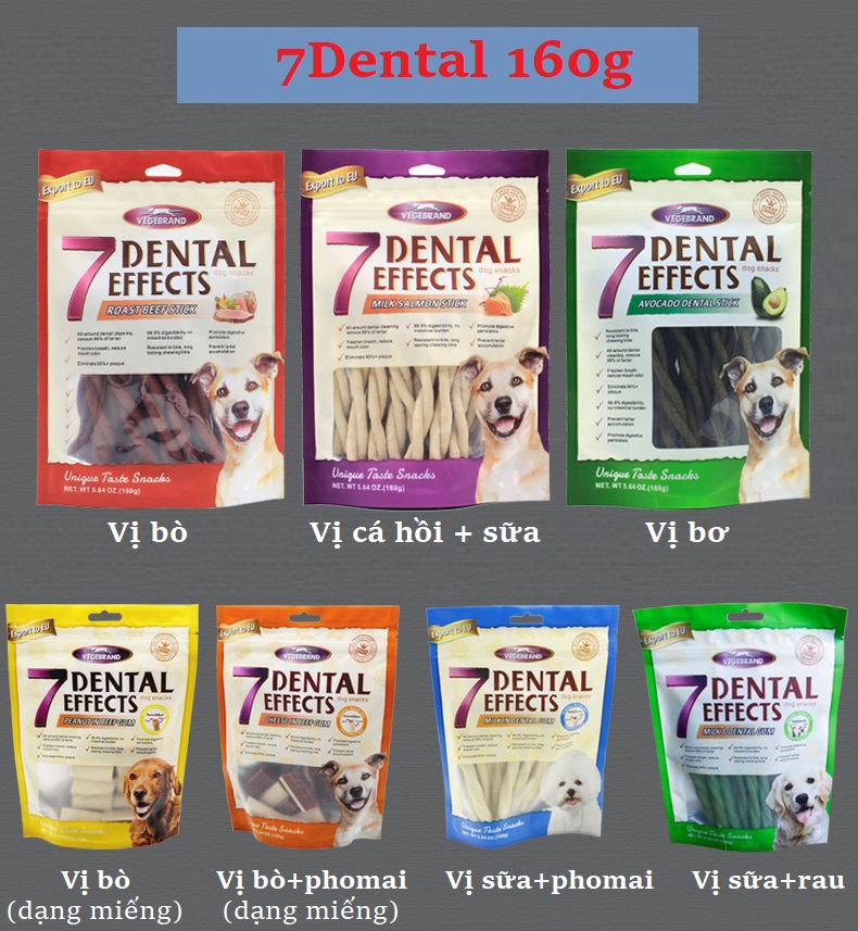 Xương Gặm 7 Dental Effects Sạch Răng Miệng Cho Chó