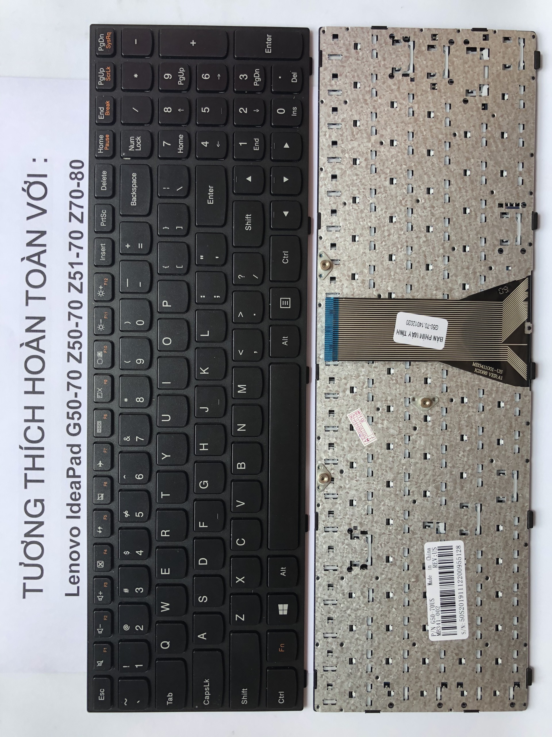 Bàn phím cho laptop lenovo ideapad g50-70 z50-70 z51-70 z70-80 hàng mới-bảo hành 12 tháng toàn quốc