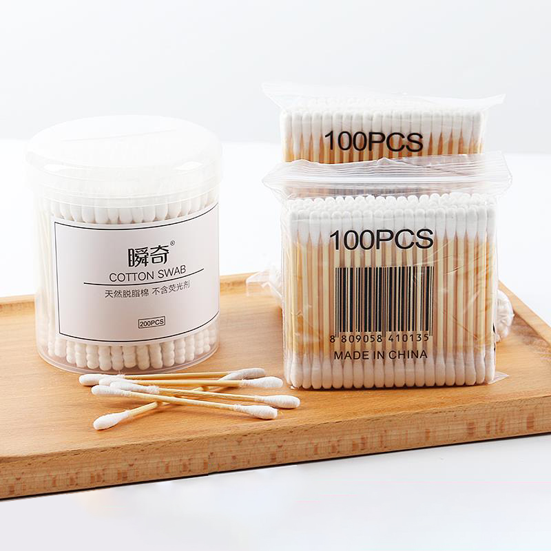 M'AYCREATE - Gói 100 tăm bông đa dụng thân gỗ
