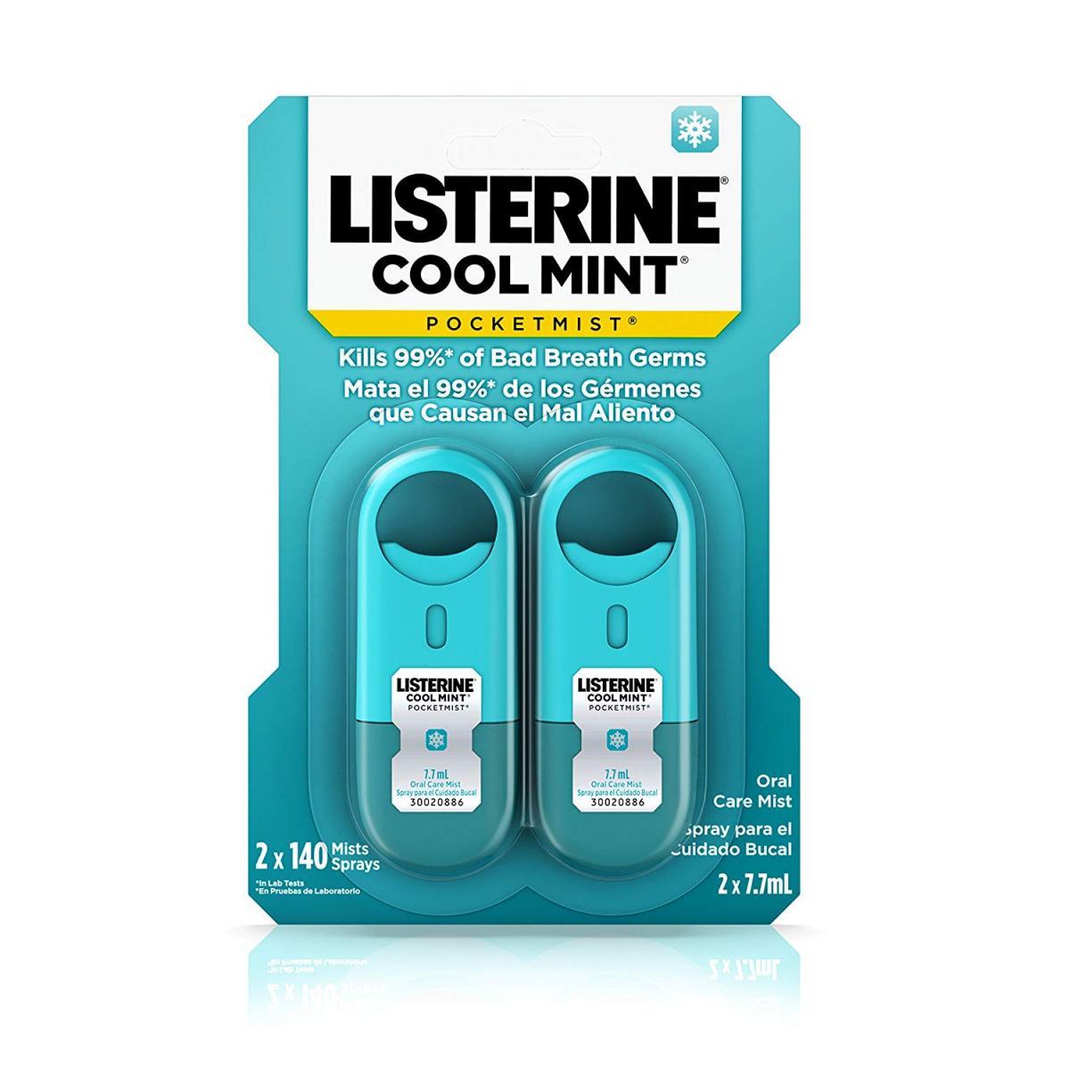 Xịt Thơm Miệng Listerine Pocket Mist (2x7.7ml) - Cool Mint
