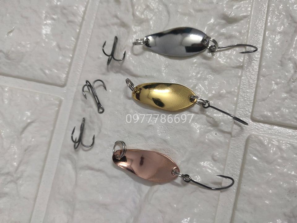 combo 3 mồi thìa 2.2g kèm lưỡi 3 tiêu