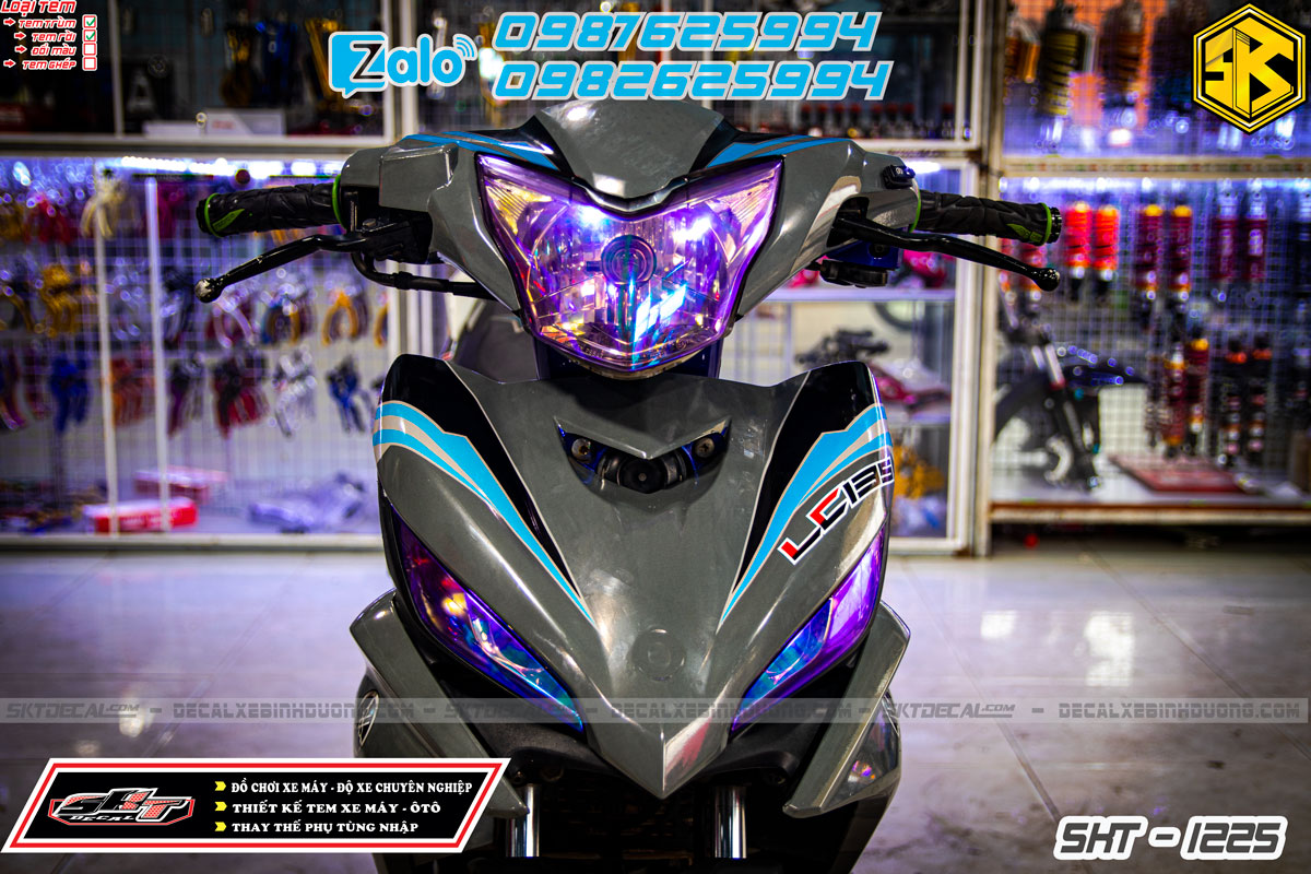 tem trùm exciter 135 xanh xám lc
