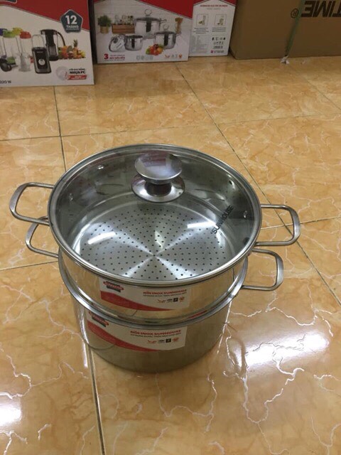 Bộ nồi xửng inox Sunhouse SSP24A