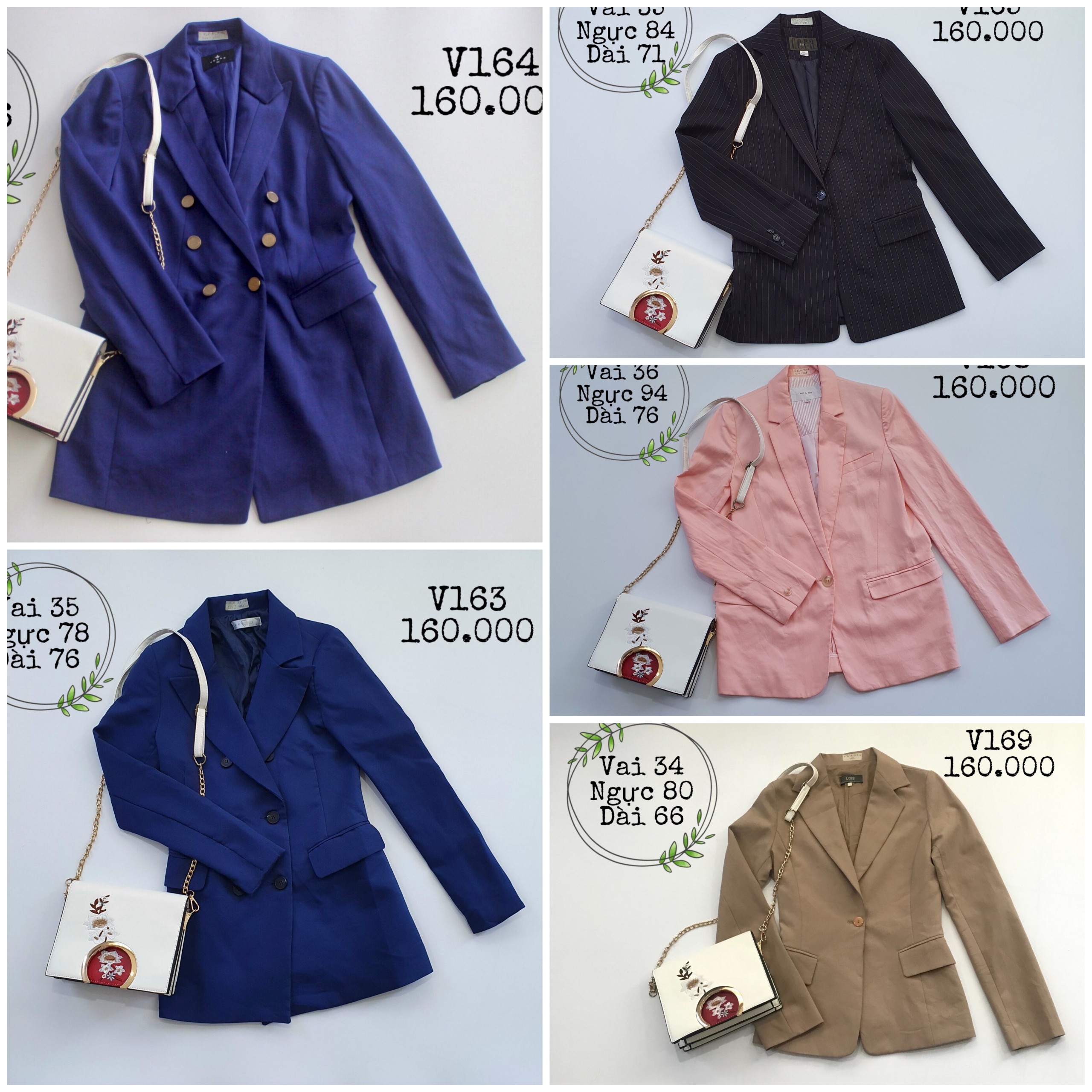 Vest - blazer nữ Hàn - Nhật [2hand] đồng giá 160k