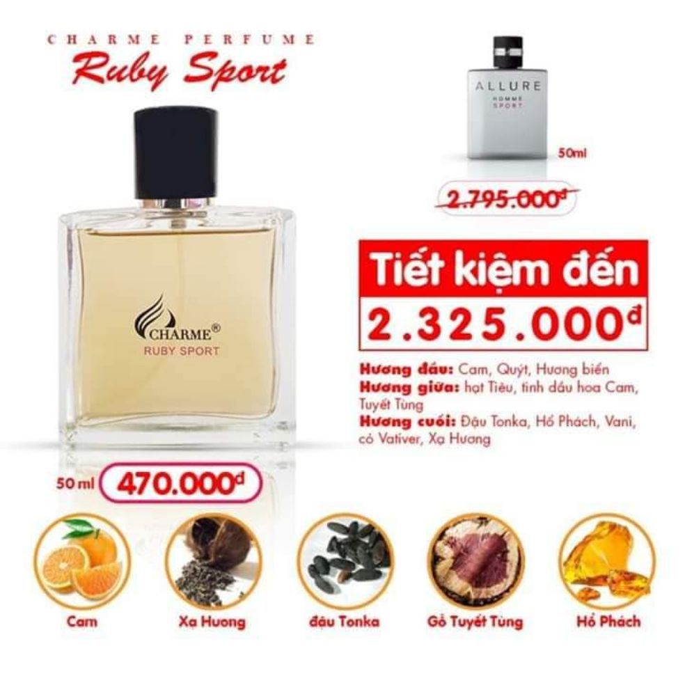 [HCM]nước hoa nam ruby spot 50m