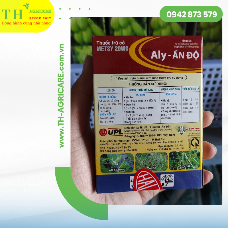 10 Gói Aly Ấn Độ 20WG Thuốc Trừ Cỏ Lác, Cỏ Lá Rộng - Thuốc Cỏ Hậu Nảy Mầm | TH-AGRICARE