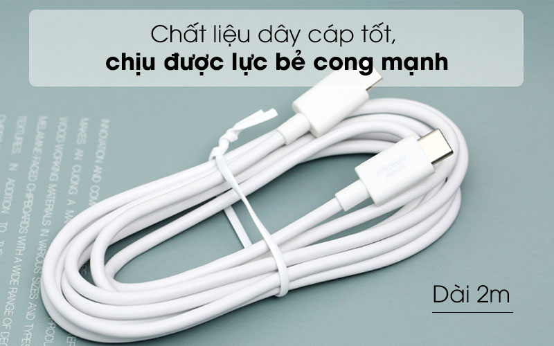 Cáp Type C - Type C 2m Mbest SMXU75 Trắng ( Like New )