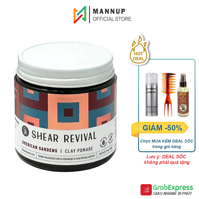 Sáp Vuốt Tóc Shear Revival American Gardens Clay Pomade 96g