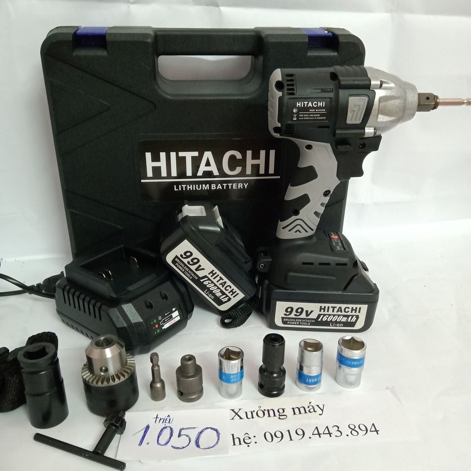 Bộ máy siết bulong Hitachi không chổi than