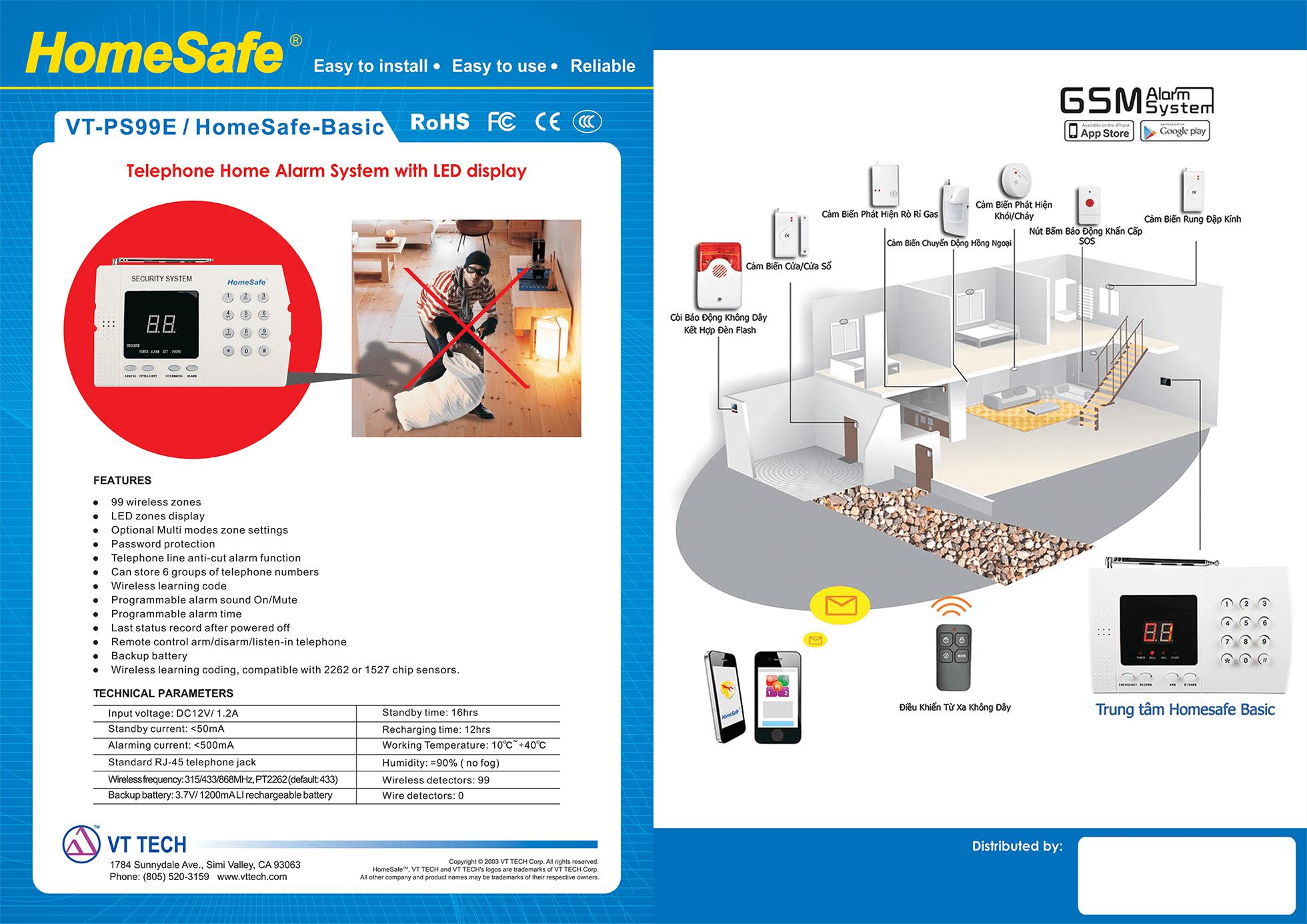 [HCM]Thiết bị chống trộm Vttech Mỹ Homesafe Basic phiên bản mới
