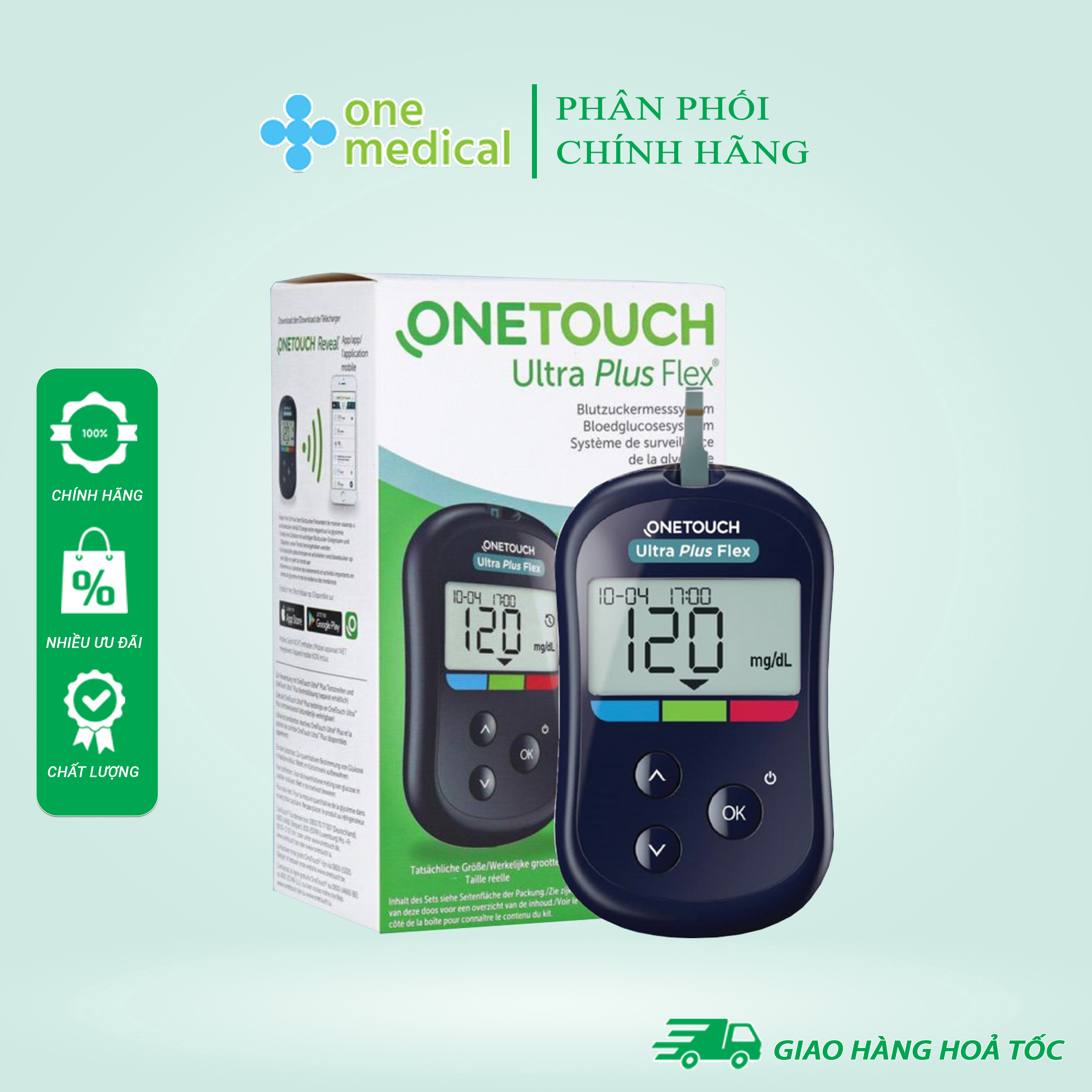 Máy Đo Đường Huyết One Touch Ultra Plus Flex - Hàng Chính Hãng OneTouch