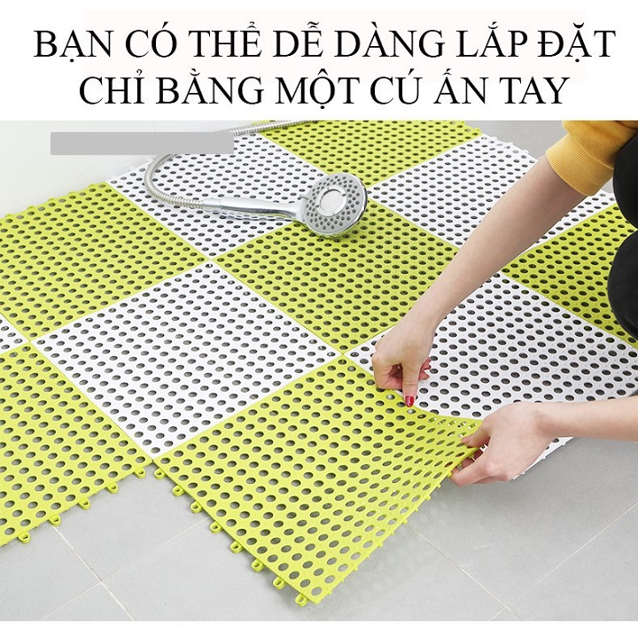 Tấm nhựa vuông lót sàn chống trơn trượt cho nhà tắm, vệ sinh ...
