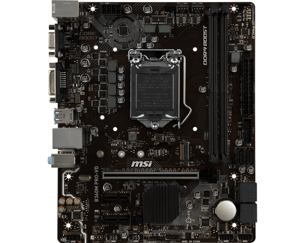 Main MSI B360M PRO-VD 2 khe ram