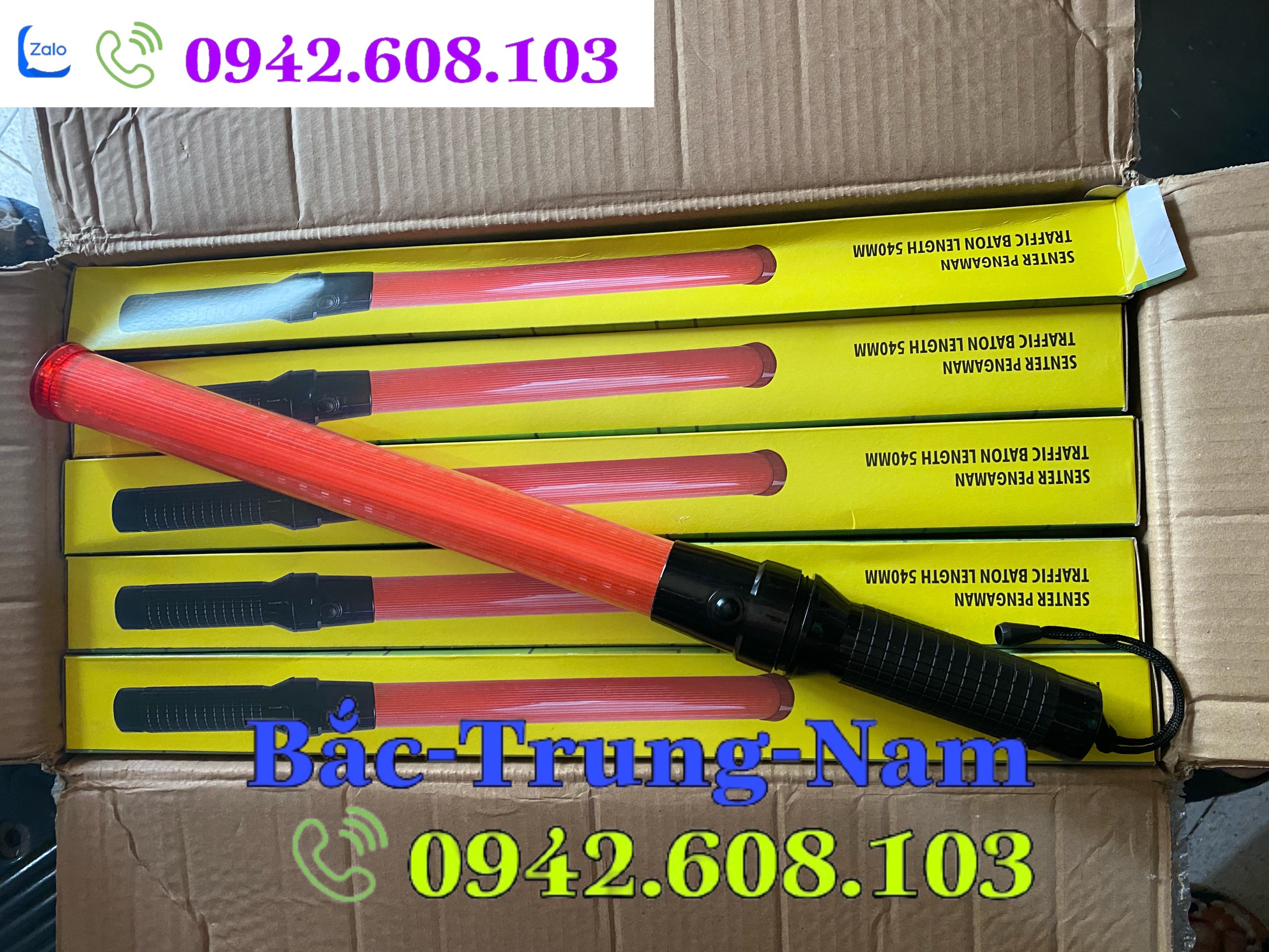 Gậy đèn chỉ huy giao thông 54cm