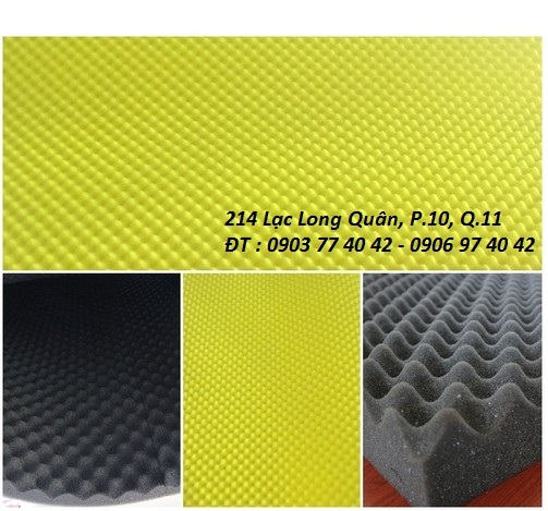 Mút hột gà tiêu âm cách âm phòng thu âm - Dày 3cm - KT : 1m6 x 2m