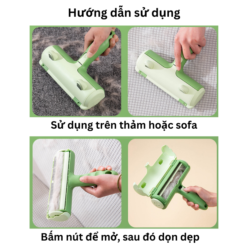 Cây lăn lông tĩnh điện, lăn lông chó mèo, bụi sofa