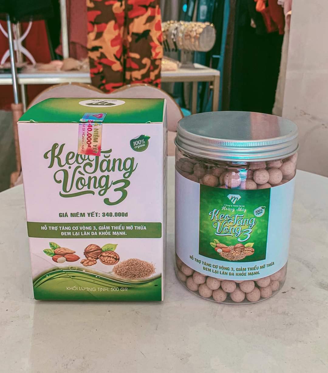 Kẹo tăng vòng 3 hoàng mây