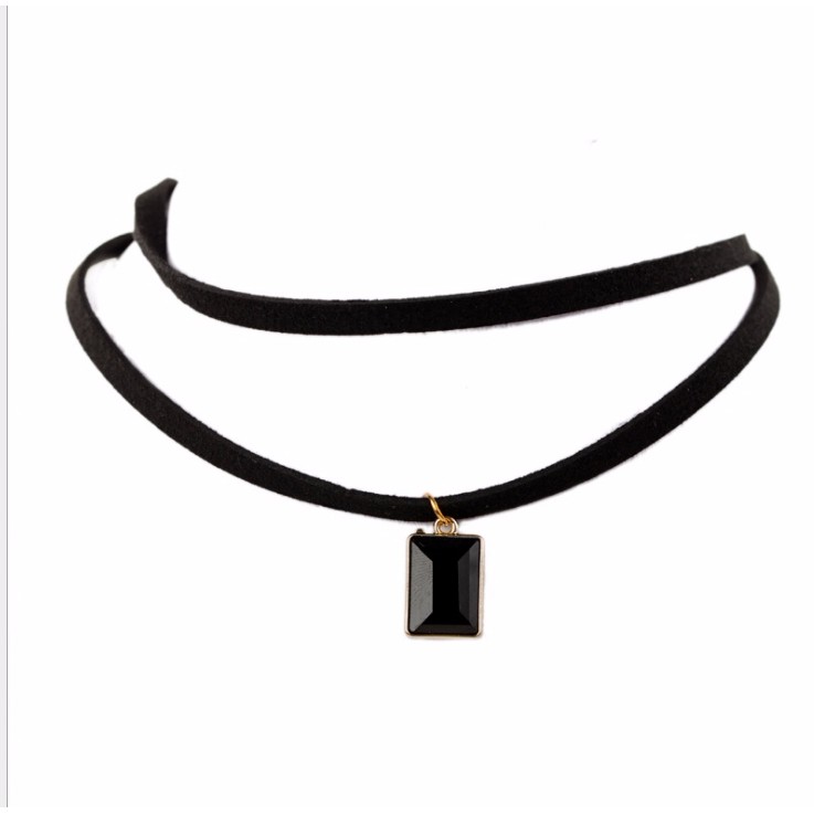 [HCM]TATOO CHOKER 2 TẦNG MẶT ĐÁ
