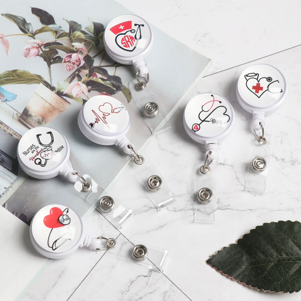 ZHANXENG498 1pc High Quality Anti-Lost Clip Office Supplies Retractable Lanyards Badge Holder Nurse ID Name Card Key Ring