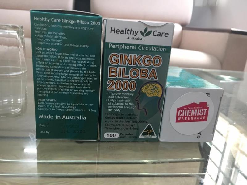 Viên uống bổ não Healthy Care Ginkgo Biloba 2000mg 100 viên - Úc cao cấp