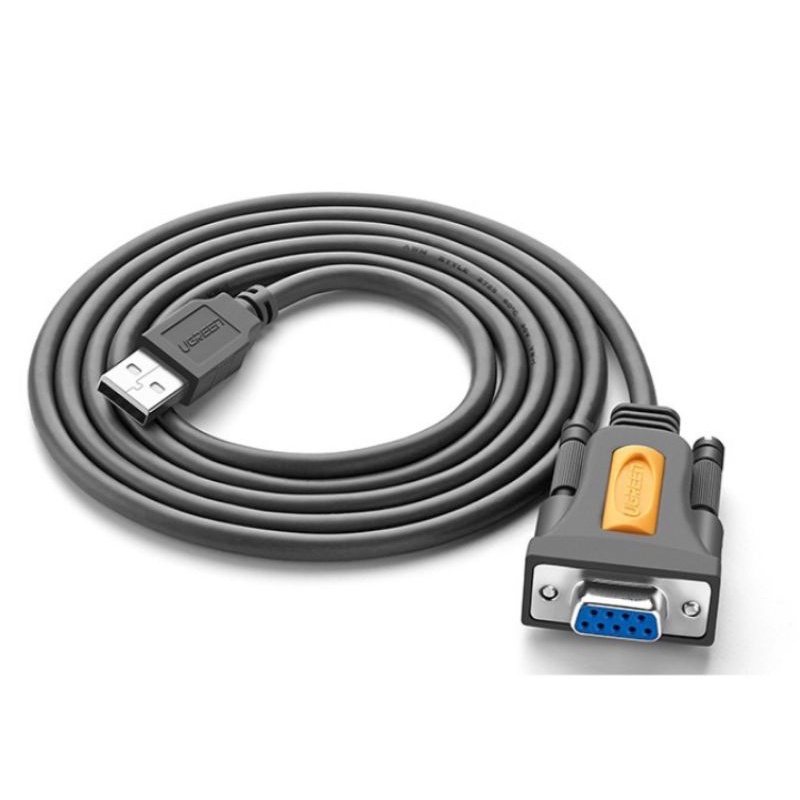 Cáp chuyển đổi USB sang Com DB9 RS232 dài 1,5m UGREEN 20201 CR104 - Hàng