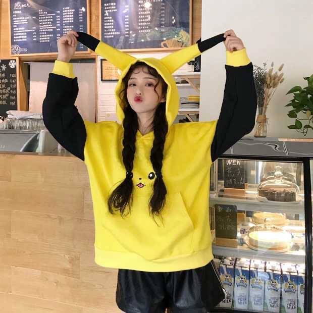 [HCM]Áo hoodie pikachu cực dễ thương