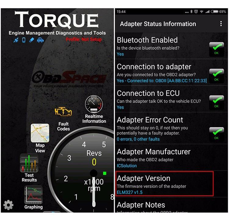 Mini OBD2 OBDII ELM327 v1.5 Car Diagnostic Tool Protocols Scanner (sử dụng chip PIC18F25K80 cao cấp)